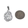 925 Sterling Silver Pendant Flame Image of Breslev... | Jewish Pendant