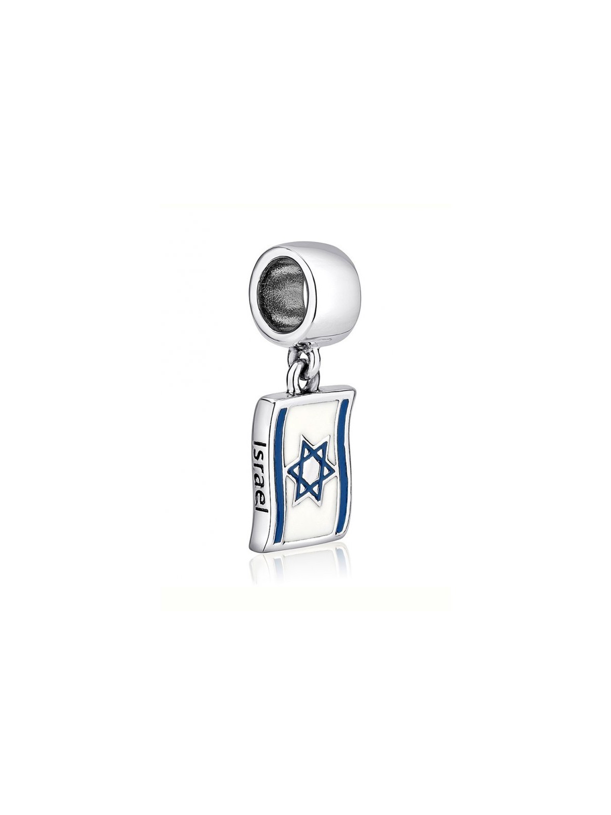 Sterling Silver Flag of Israel Charm | Judaica Charms