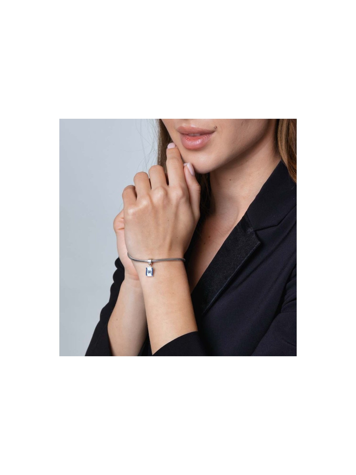 Sterling Silver Flag of Israel Charm | Judaica Charms