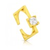 Sterling Silver Square Ring with Zircons Choose Gold... | Jewish Rings