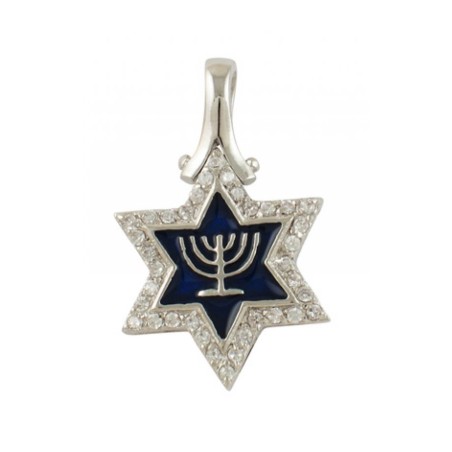 Gold Filled Rhodium Plated Star of David ... | Jewish Gift from Israel