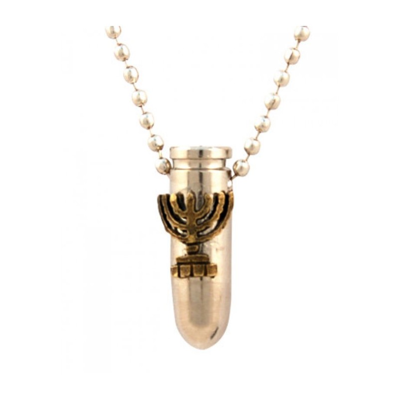 Collier Bronze Armée Israélienne Bullet Pendentif En Métal Me... | Armée israélienne