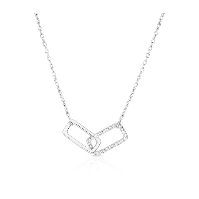 Collier en argent sterling ou en or jaune avec... | Bijoux de mode israéliens