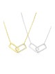 Collier en argent sterling ou en or jaune avec... | Bijoux de mode israéliens