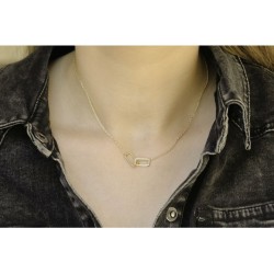 Sterling Silver or Yellow Gold Necklace w... | Israeli Fashion Jewelry
