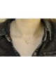 Collier en argent sterling ou en or jaune avec... | Bijoux de mode israéliens