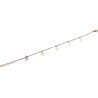 Anklet Gold Rhodium with Gold Stars of David | Judaica Anklets