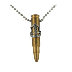 Necklace Bronze Israeli Rifle Bullet Pendant and IDF... | Israeli Army
