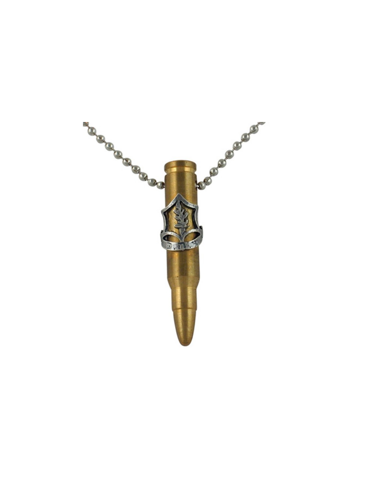 Necklace Bronze Israeli Rifle Bullet Pendant and IDF... | Israeli Army
