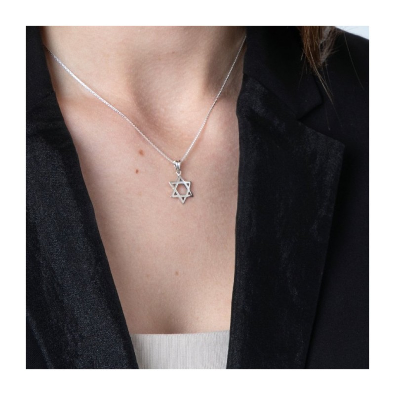 Sterling Silver Pendant Necklace Star of ... | Jewish Gift from Israel