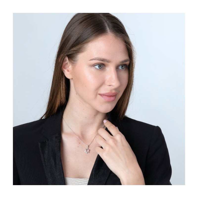 Sterling Silver Pendant Necklace Star of ... | Jewish Gift from Israel