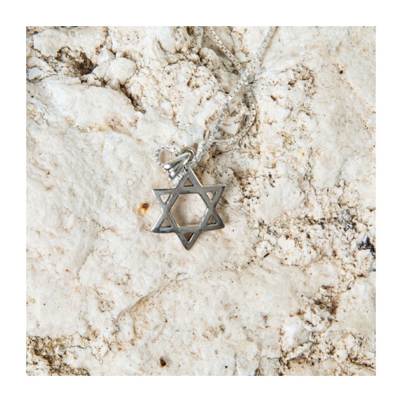 Sterling Silver Pendant Necklace Star of ... | Jewish Gift from Israel