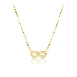 Sterling Silver Necklace Infinity Zircon ... | Israeli Fashion Jewelry
