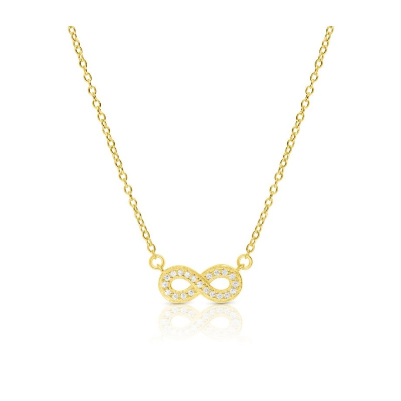 Sterling Silver Necklace Infinity Zircon ... | Israeli Fashion Jewelry