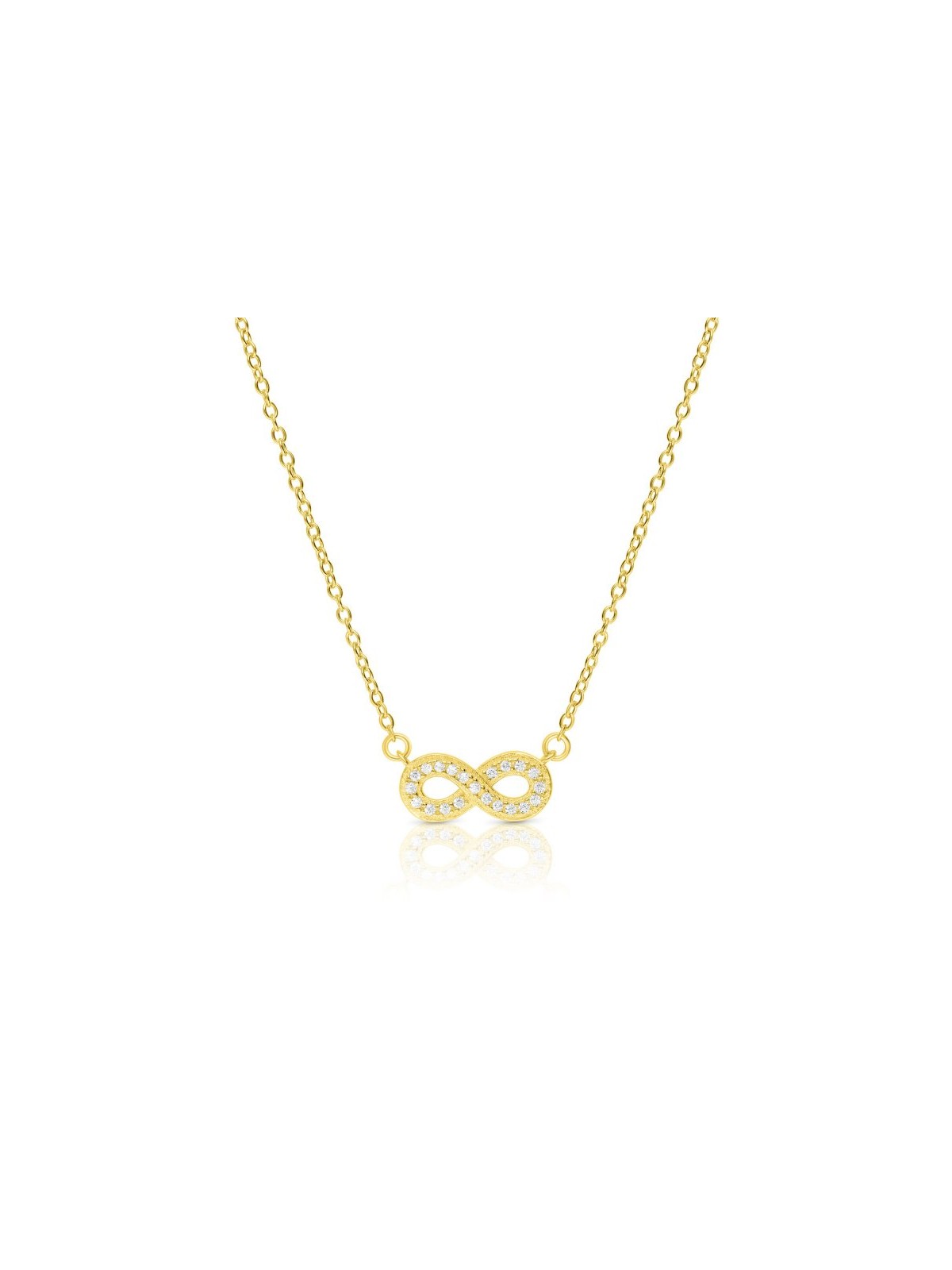 Collier en argent sterling Infinity Zircon... | Bijoux de mode israéliens