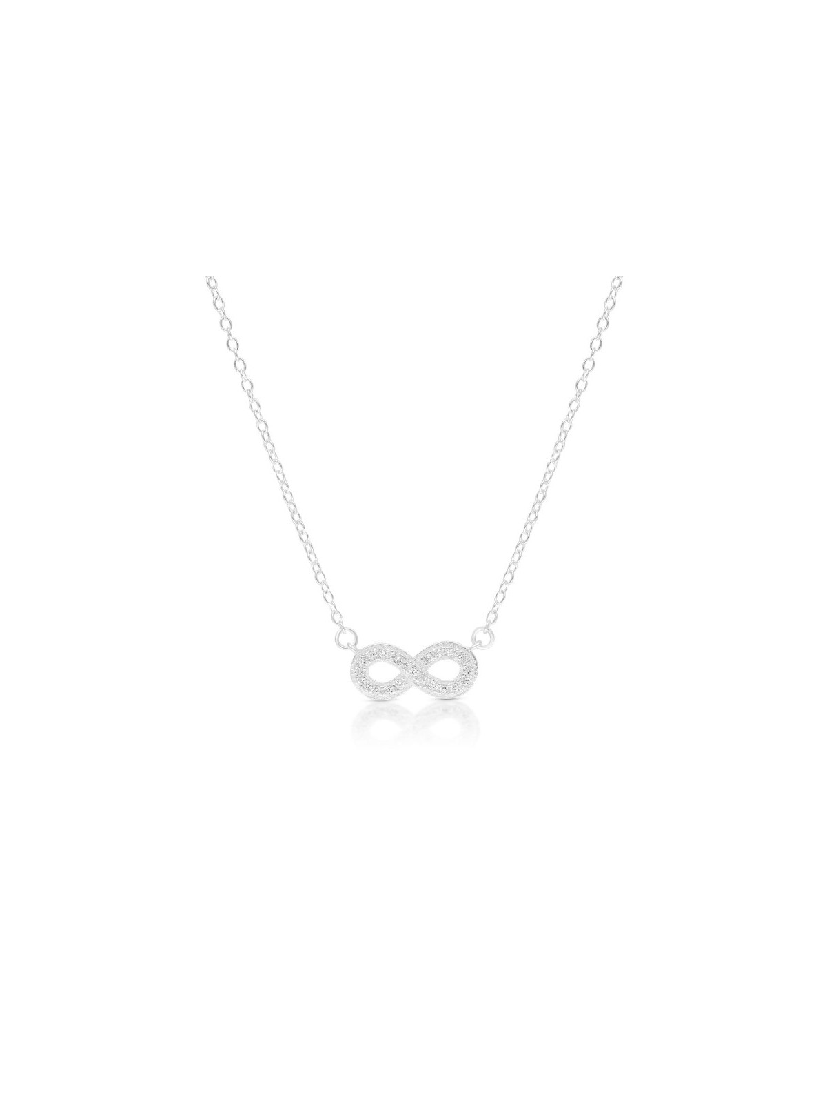 Sterling Silver Necklace Infinity Zircon ... | Israeli Fashion Jewelry