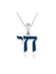 Collier pendentif en argent sterling Bleu E... | Colliers et pendentifs Chai