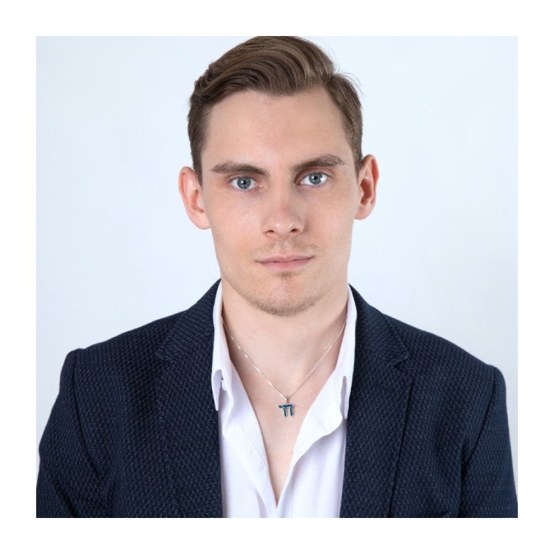 Sterling Silver Pendant Necklace Blue E... | Chai Necklaces & Pendants