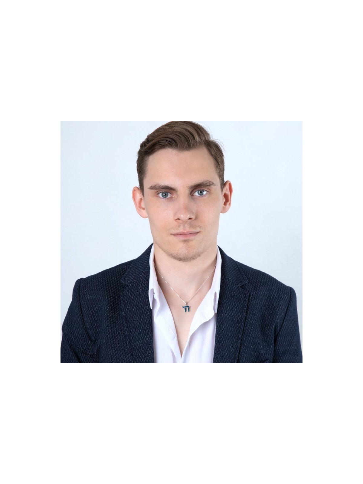 Sterling Silver Pendant Necklace Blue E... | Chai Necklaces & Pendants