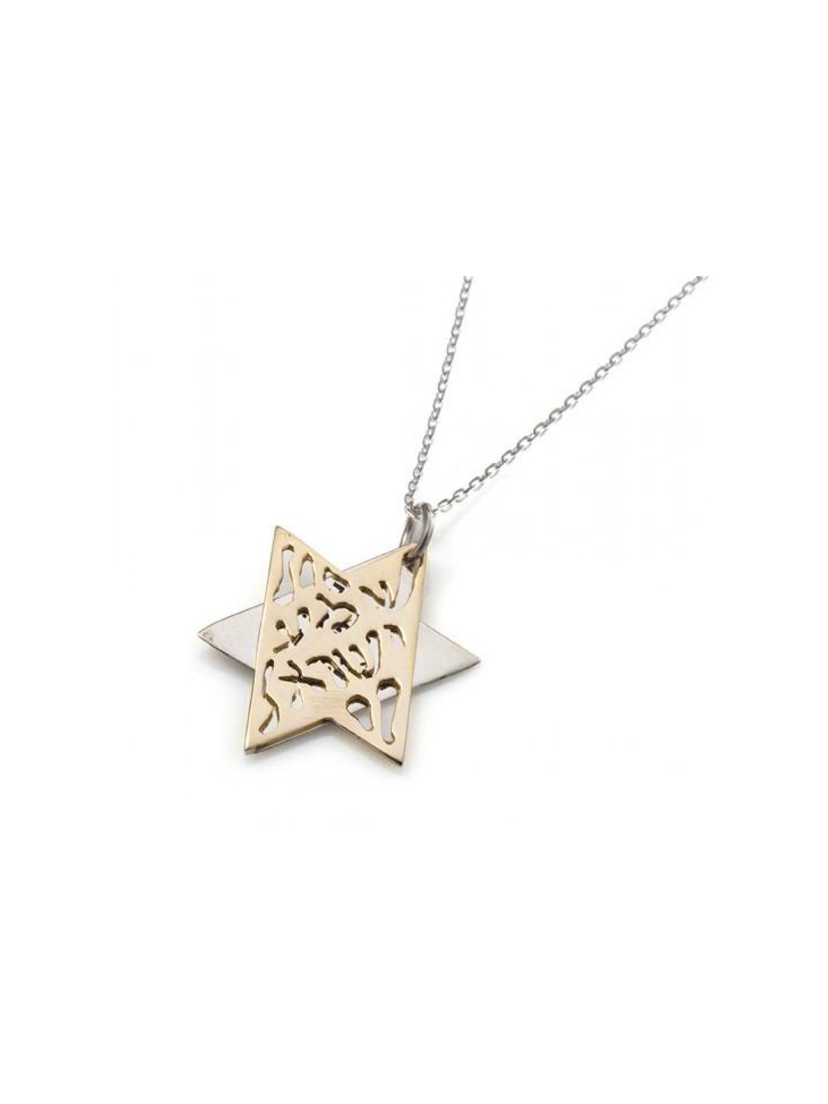 HaAri Jewelry Shema Yisrael Star of David Two Tone Pe... | Top Sellers