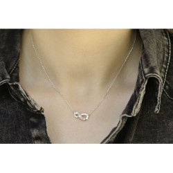 Collier en argent sterling avec système infini... | Bijoux de mode israéliens