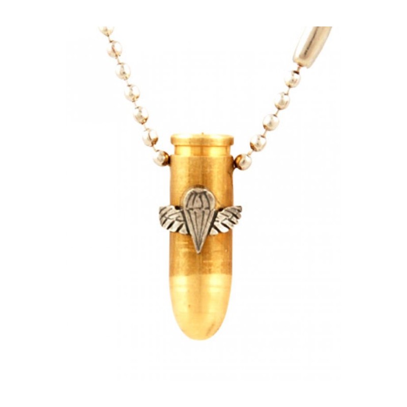 Necklace Bronze Israeli Army Bullet Pendant and Para... | Israeli Army