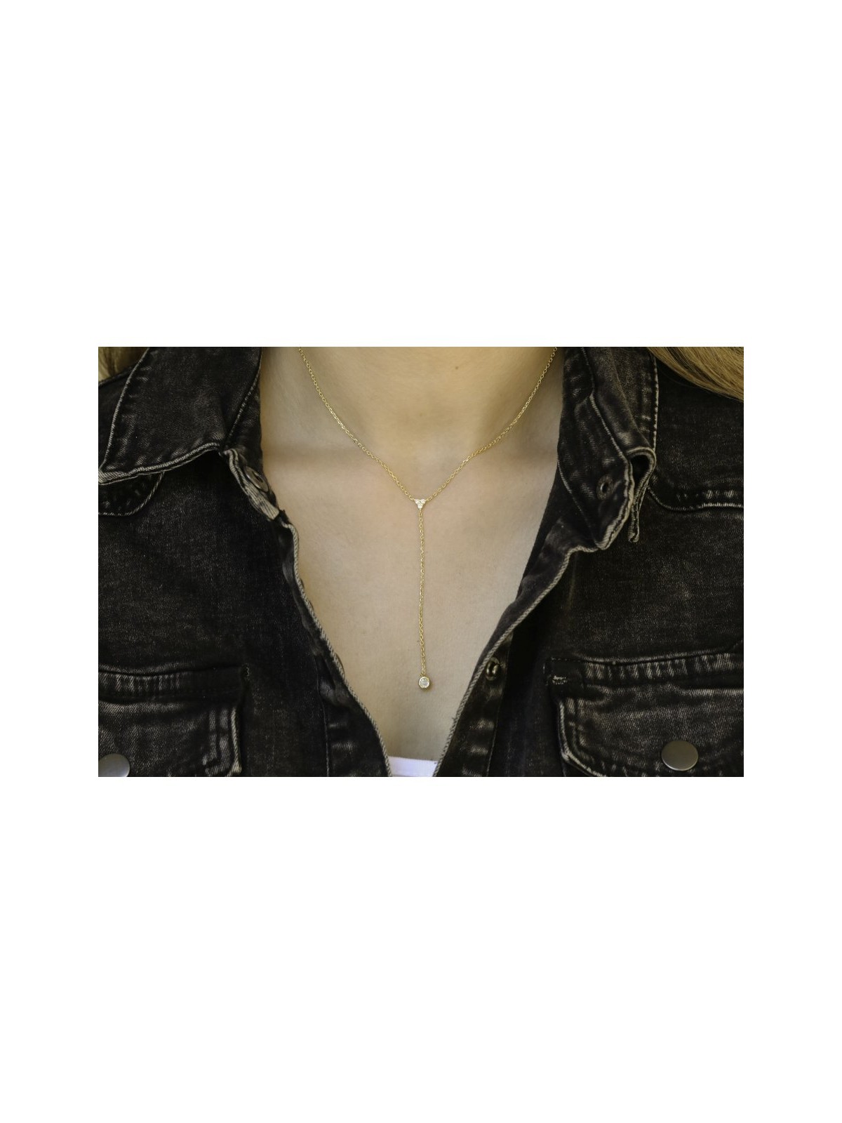 Sterling Silver Necklace Plated with Yell... | Israeli Fashion Jewelry