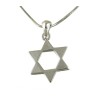 Rhodium Pendant Necklace Open Star of Dav... | Jewish Gift from Israel