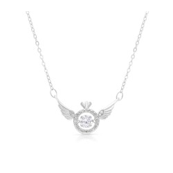 Collier en argent sterling avec aile d'ange... | Bijoux de mode israéliens