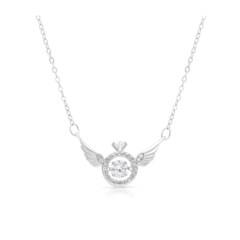 Sterling Silver Necklace with Angels Wing... | Israeli Fashion Jewelry