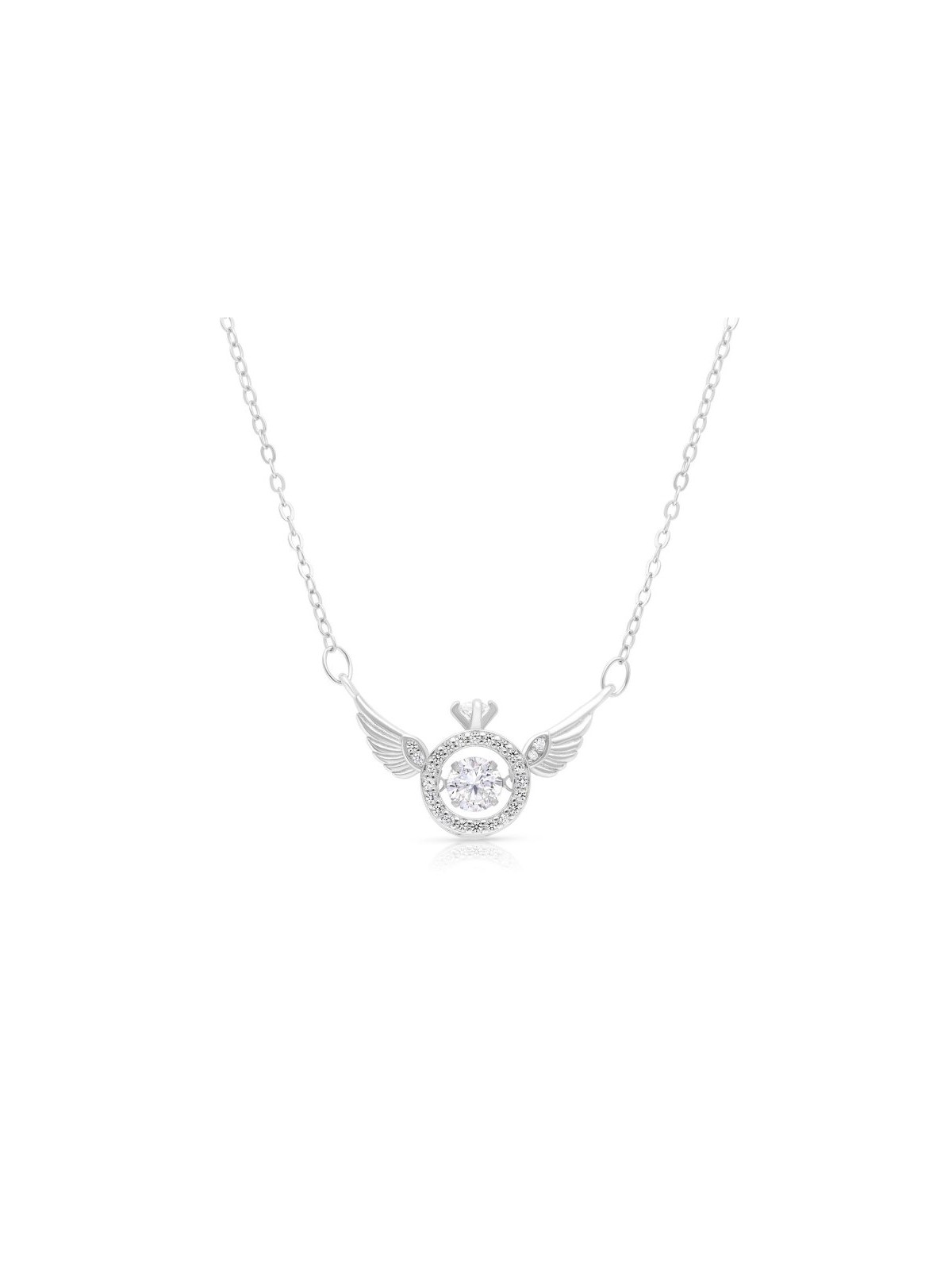 Sterling Silver Necklace with Angels Wing... | Israeli Fashion Jewelry