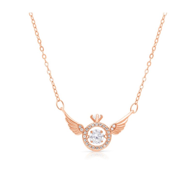 Sterling Silver Necklace with Angels Wing... | Israeli Fashion Jewelry