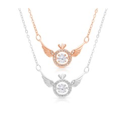 Sterling Silver Necklace with Angels Wing... | Israeli Fashion Jewelry