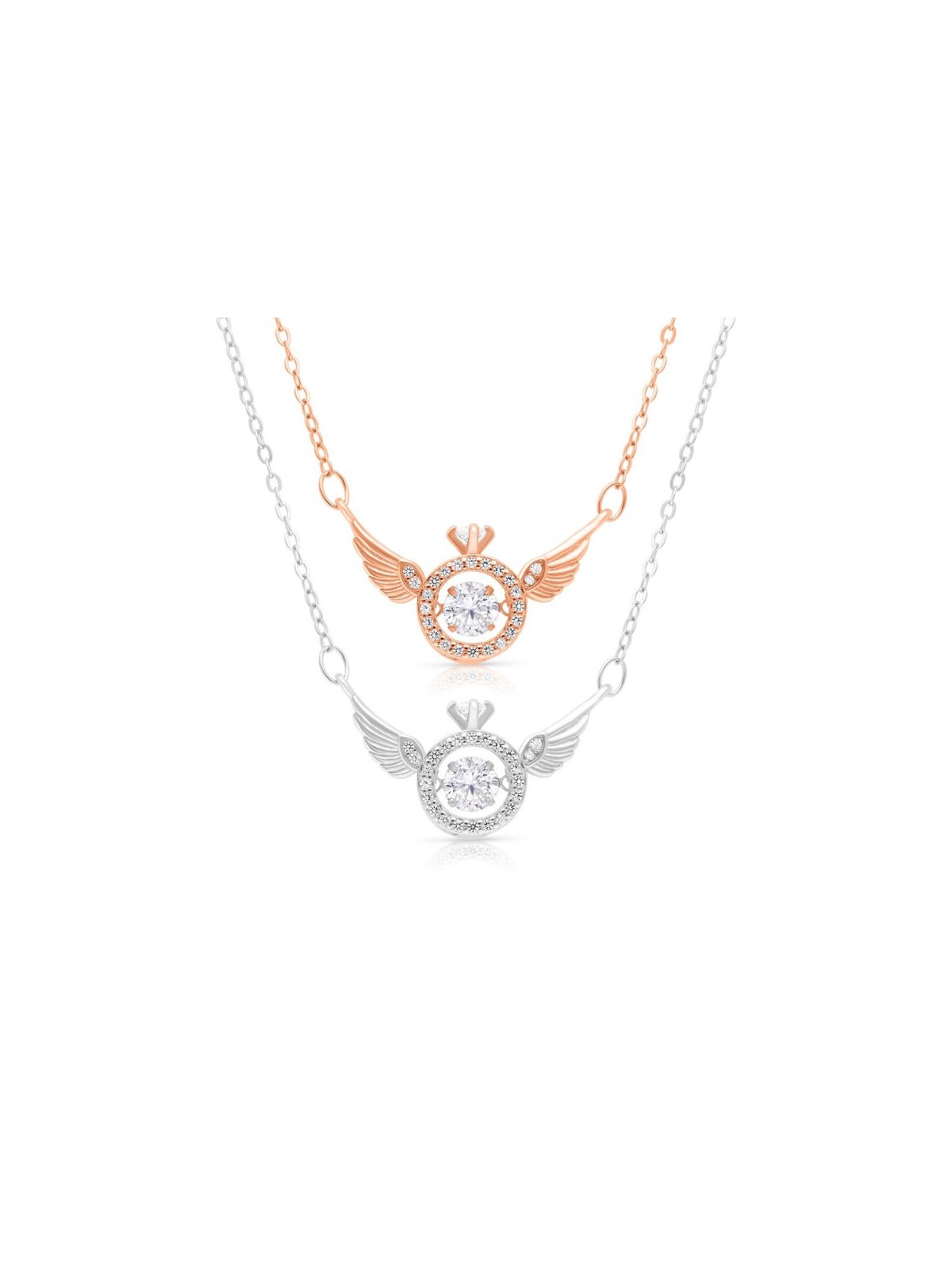Collier en argent sterling avec aile d'ange... | Bijoux de mode israéliens