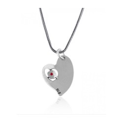 Woman of Valor Silver Heart Pendant by Golan Studio | Jewish Pendant