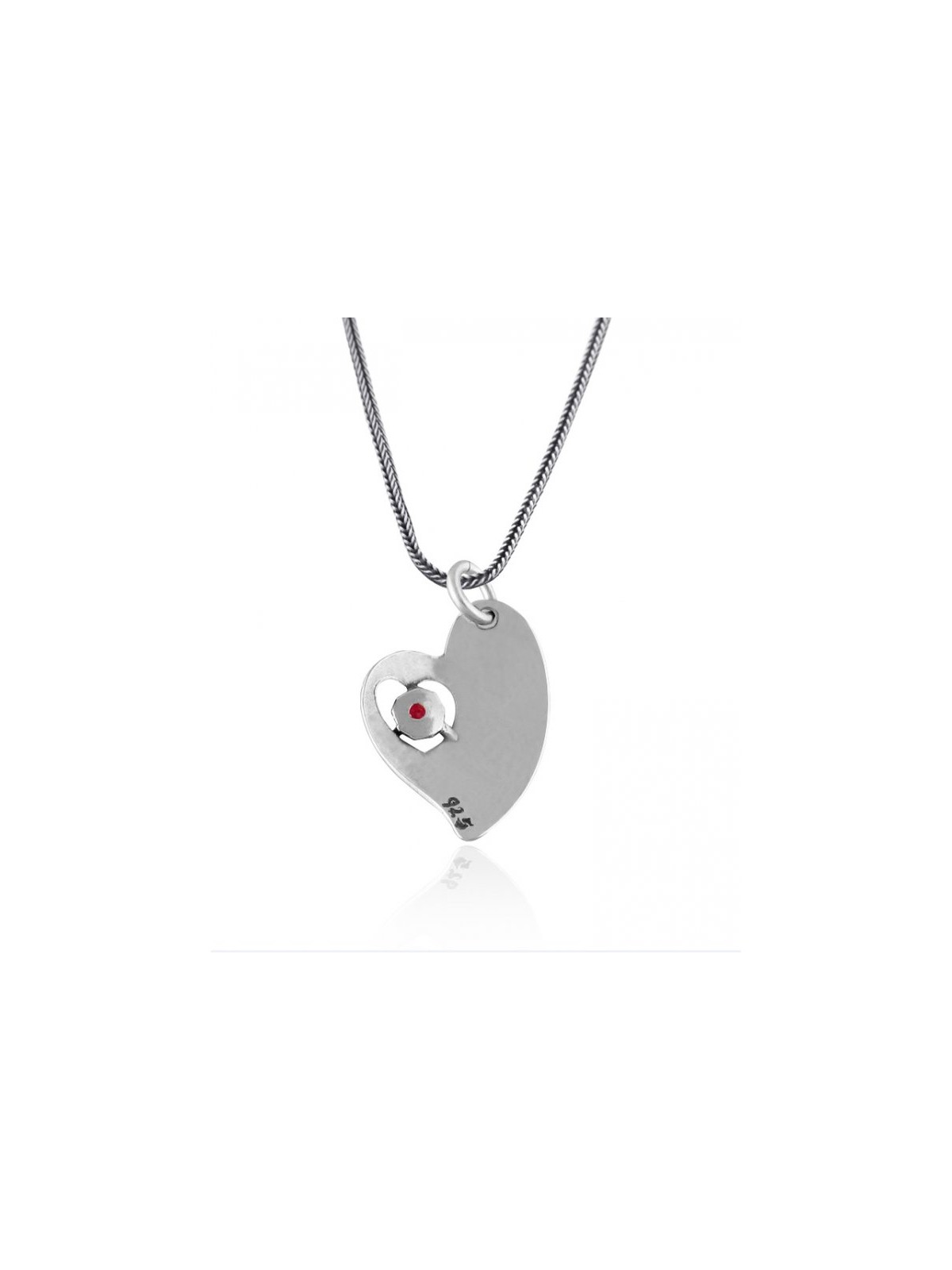 Woman of Valor Silver Heart Pendant by Golan Studio | Jewish Pendant