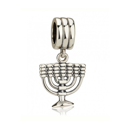 Sterling Silver Menorah Charm | Judaica Charms