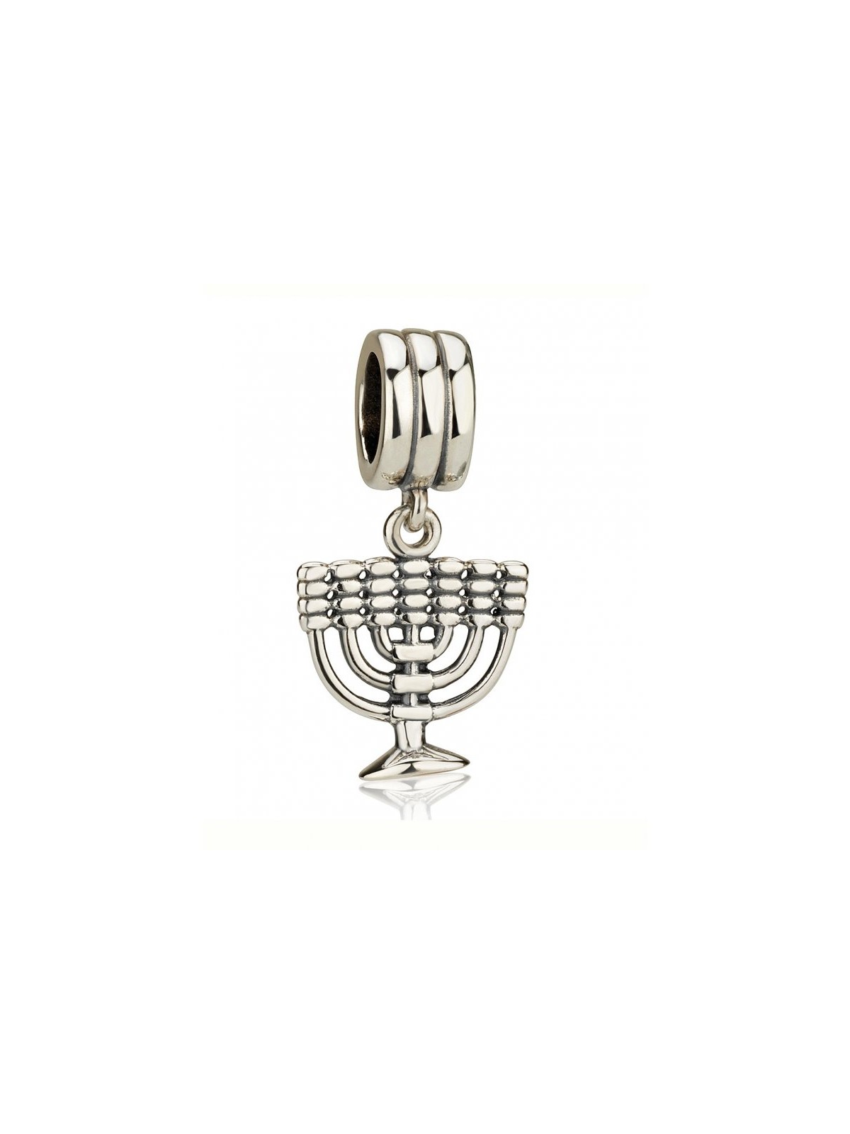 Sterling Silver Menorah Charm | Judaica Charms