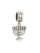 Sterling Silver Menorah Charm | Judaica Charms