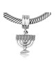 Sterling Silver Menorah Charm | Judaica Charms