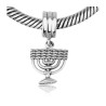 Sterling Silver Menorah Charm | Judaica Charms