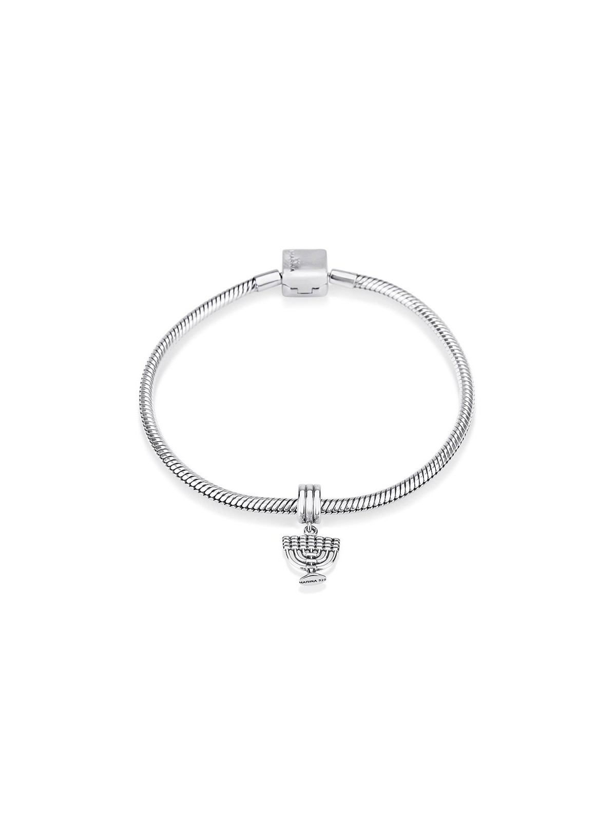 Sterling Silver Menorah Charm | Judaica Charms