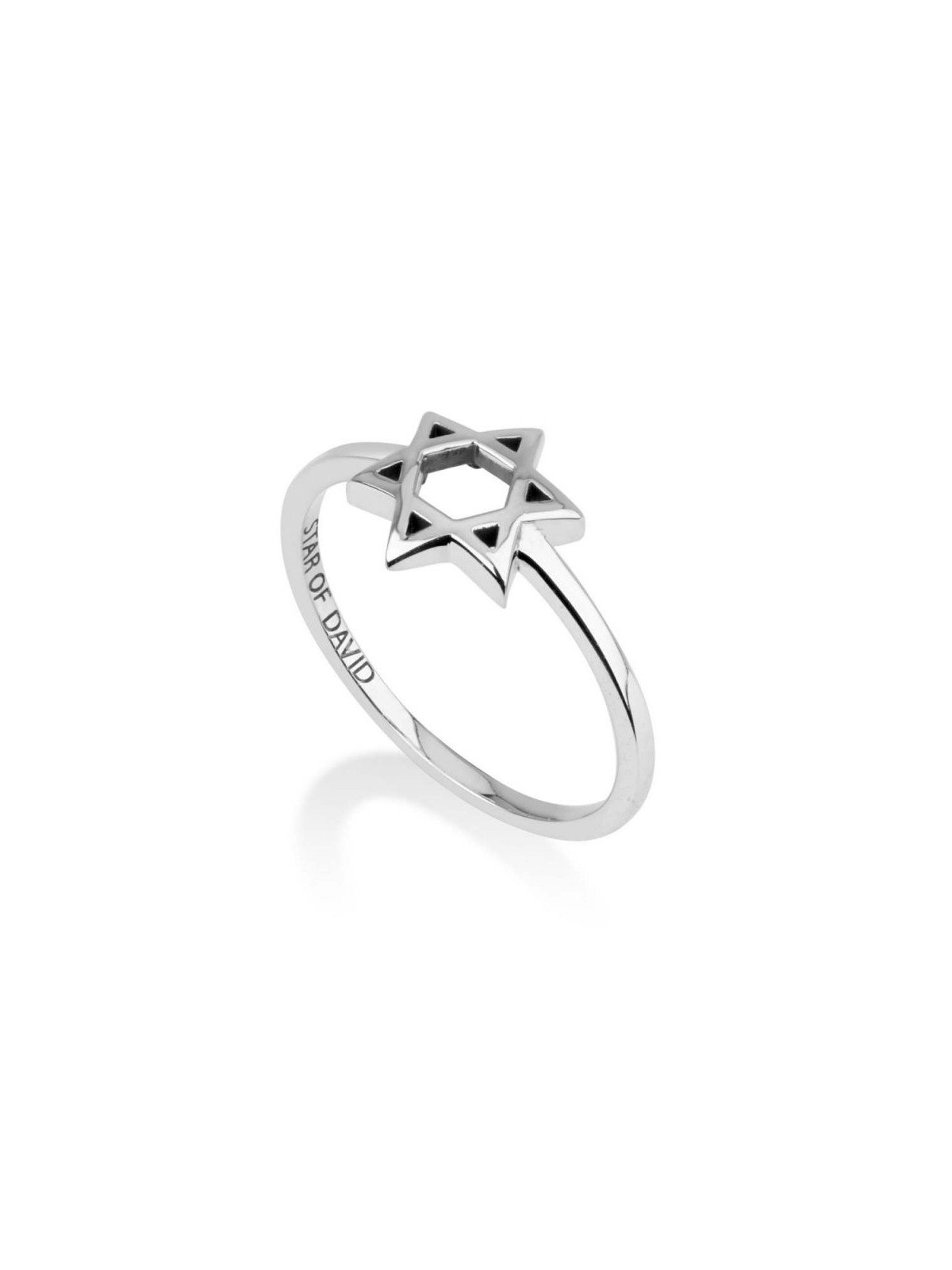 Sterling Silver Ring with Domed Cutout Star of David | Jewish Rings
