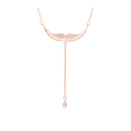 Collier pendentif Lariat ailes d'anges avec... | Bijoux de mode israéliens