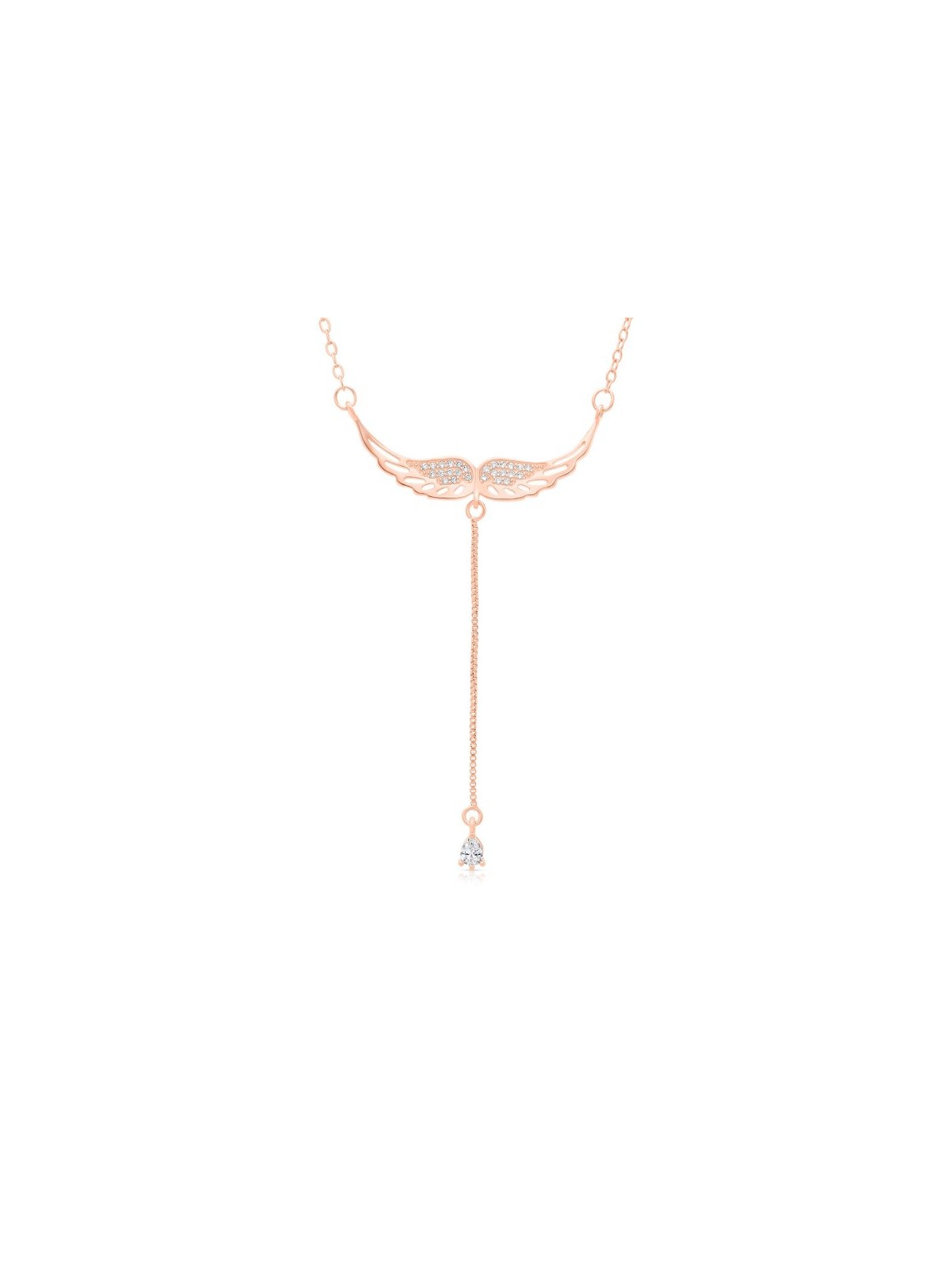Collier pendentif Lariat ailes d'anges avec... | Bijoux de mode israéliens