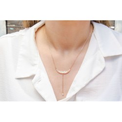 Angels Wings Lariat Pendant Necklace with... | Israeli Fashion Jewelry