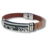 Brown Leather Bracelet Stars of David Cente... | Bracelets - up to $10