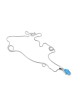 Opal Hamsa Necklace Light Blue Pendant in 925 Ster... | Hamsa Necklace