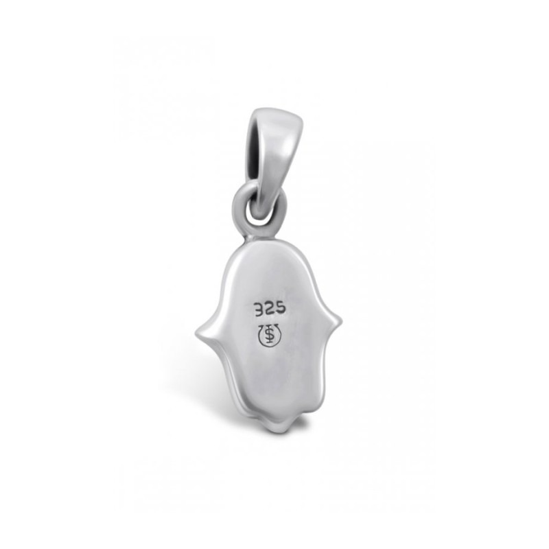 Opal Hamsa Necklace Light Blue Pendant in 925 Ster... | Hamsa Necklace