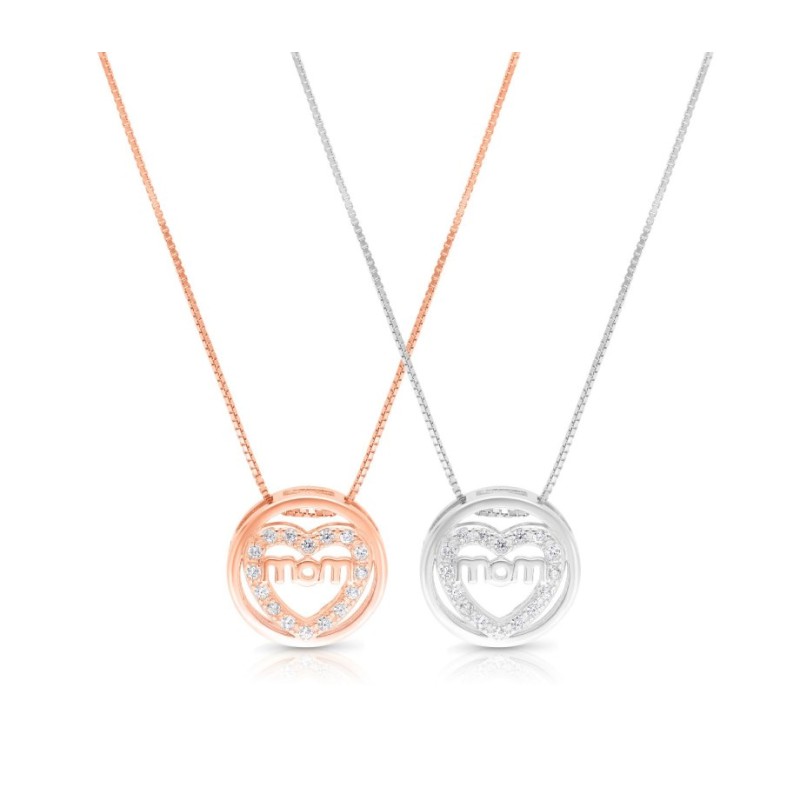 Collier en argent sterling 925 avec pendentif maman... | Bijoux de mode israéliens